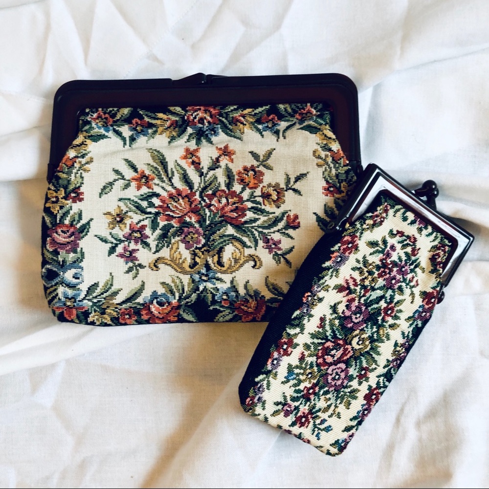 Vintage Tapestry Clutch Set